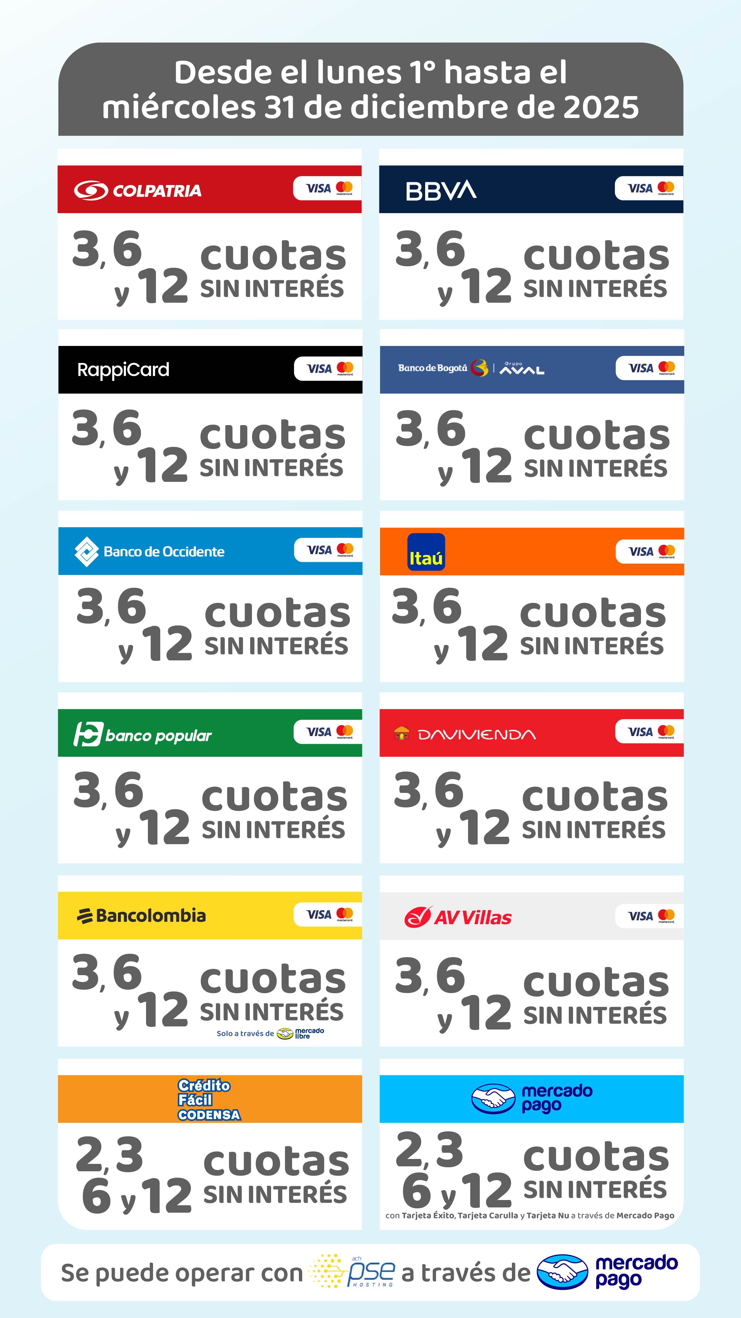 Promociones vigentes 