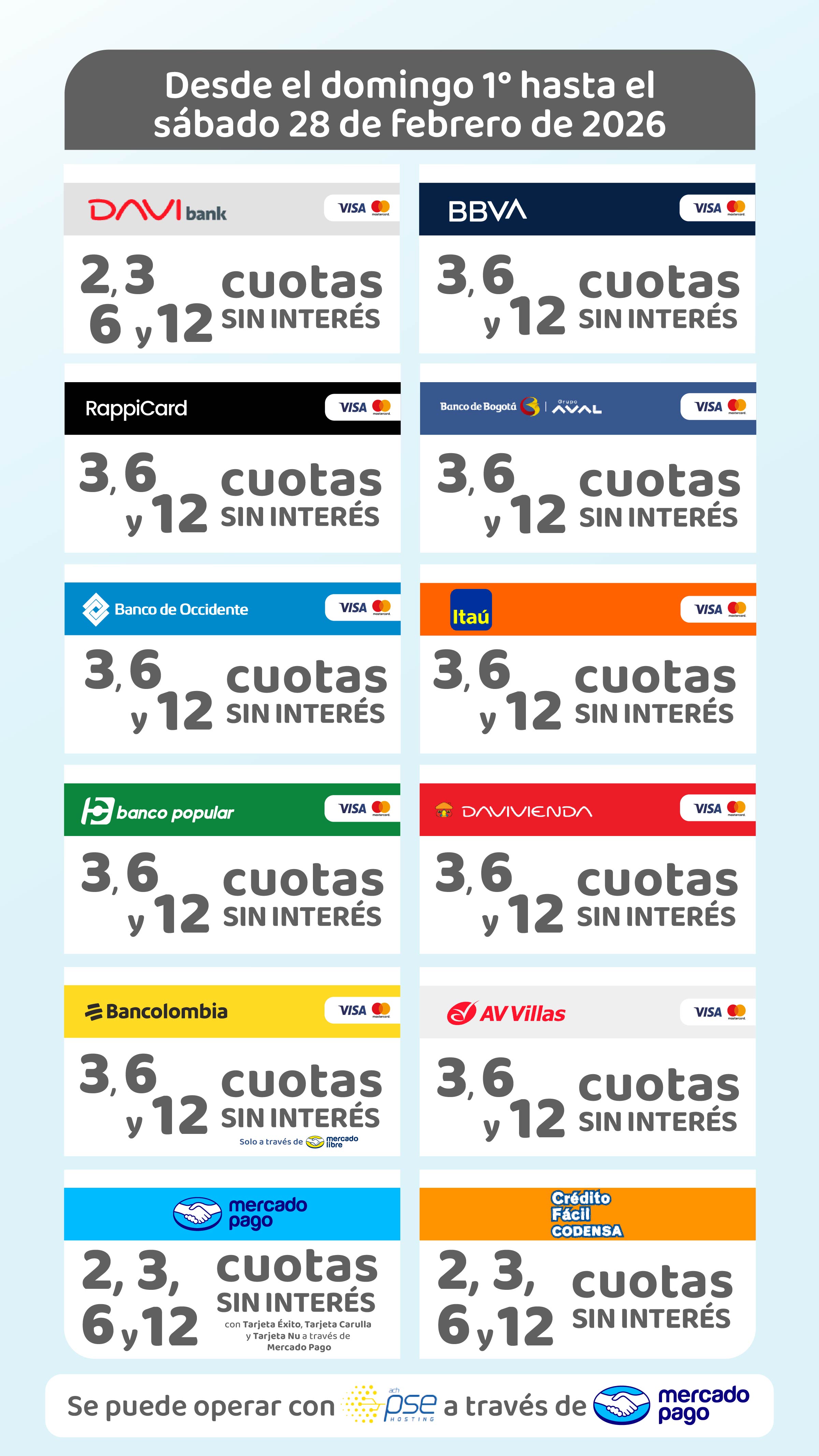 Promociones vigentes